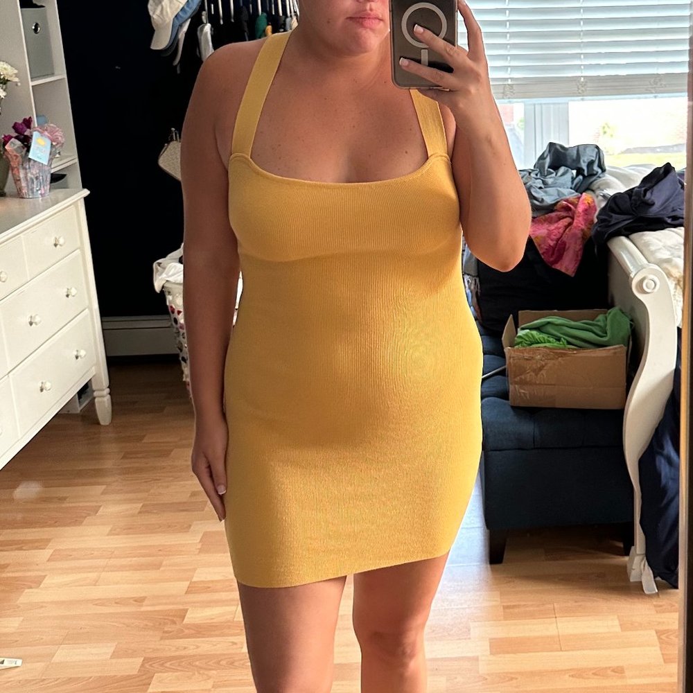 Pink Lily Size M crossback mini dress